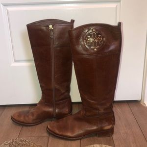 Tory Burch Kiernan Leather Riding Boots